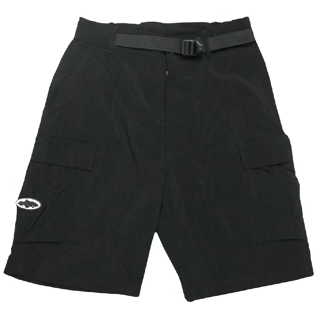 Corteiz Nylon Cargo Shorts in Black | CorteizRTW