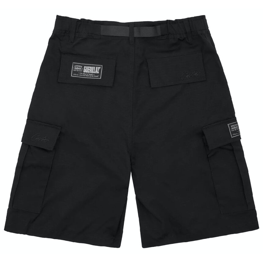 Corteiz Alcatraz Cargo Shorts in Triple Black | CorteizRTW