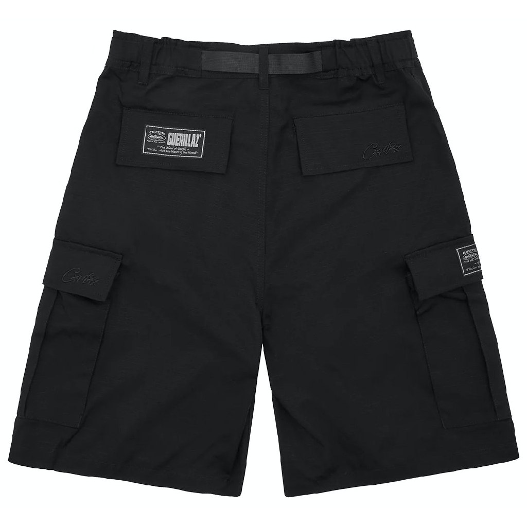 Corteiz Alcatraz Cargo Shorts in Triple Black | CorteizRTW