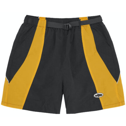 Corteiz Spring Shorts in Black/Yellow